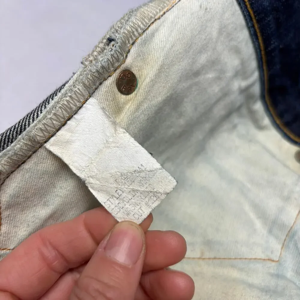 RRL Double RL Slim Fit Japan Woven Selvedge Denim Jeans Men's 30x34 Whiskering